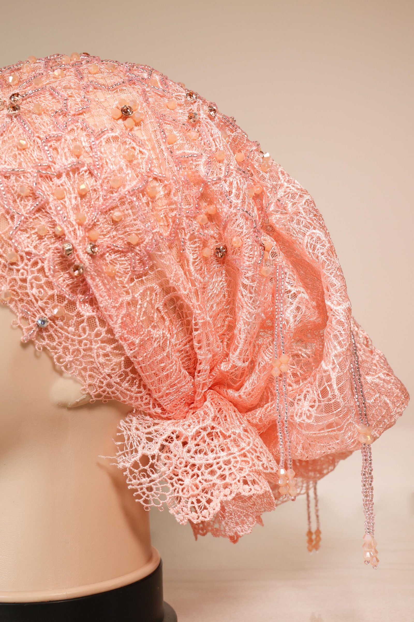 Beaded Lace Turban - Image 2