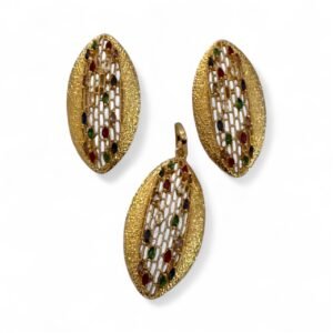 Marquise Lattice Mosaic Jewelry Set (Pendant + Earrings)