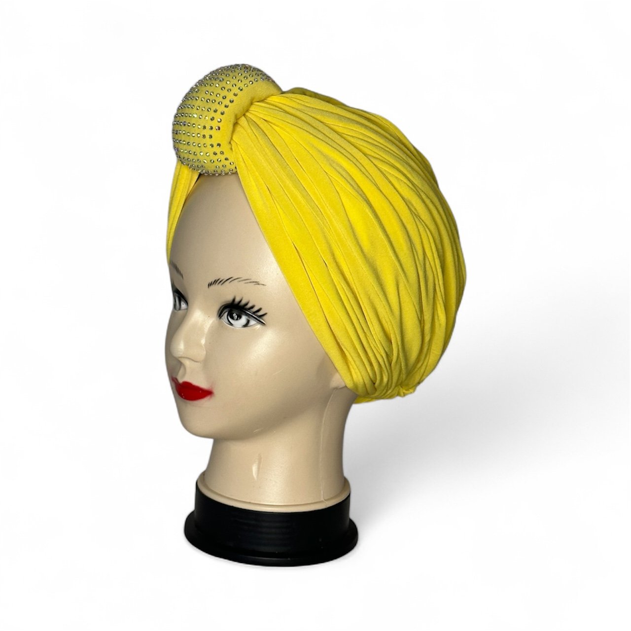 Crystal Crown Pleated Turban
