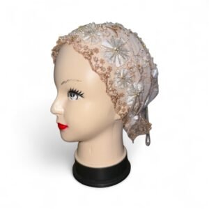 Embroidered Lace Turban