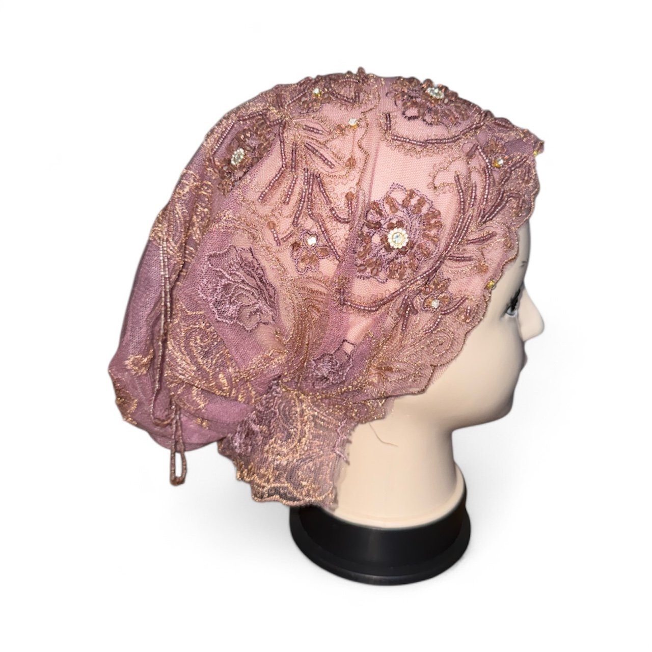 Embellished Lace Turban