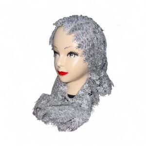 Embroidered Lace Tie-Back Turban