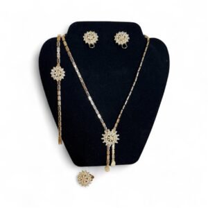 Gold Crystal Jewelry Set